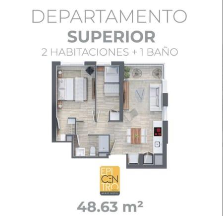 Departamento amoblado 2 dormitorios en Temuco, Región de Araucania
