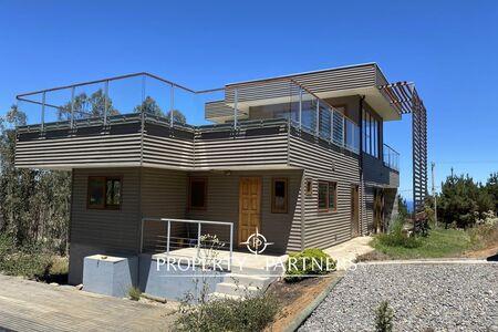 Moderna casa con vista al mar en Campomar en Tunquen, Algarrobo, Región de Valparaíso